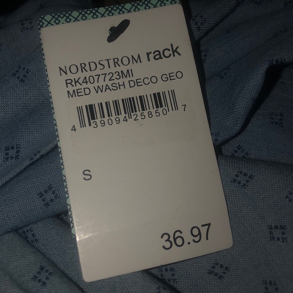 Susina V-Neck Stripe Chambray Romper - Picture 8 of 8